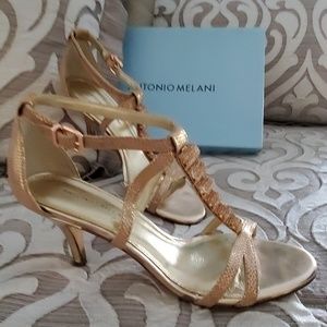 Rose Gold dress sandals